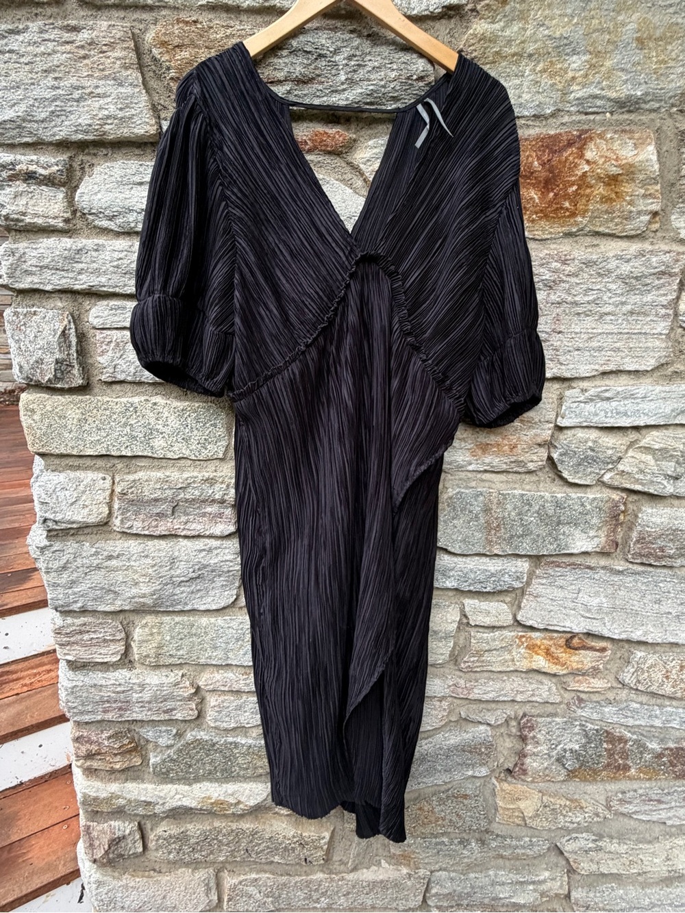 Anthropologie Women's Pleated V-Neck Dress